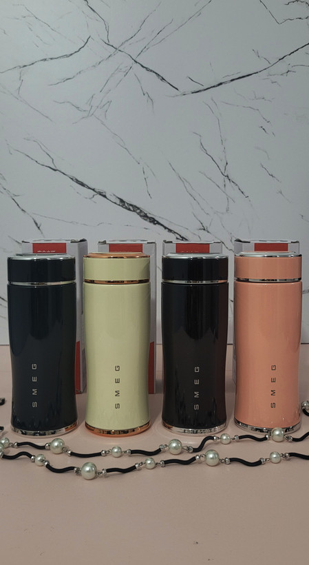 تراول ماگ SMEG مدل درب پیچی ۳۰۰ میلیلیتر — استیل ۳۱۶ براق (Shiny) اورجینال
