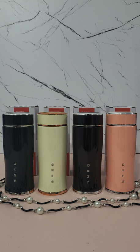 تراول ماگ SMEG مدل درب پیچی ۳۰۰ میلیلیتر — استیل ۳۱۶ براق (Shiny) اورجینال