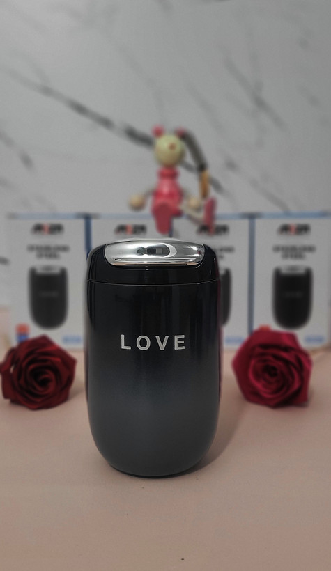 تراول ماگ ۳۰۰ میل طرح LOVE استیل دوجداره (گرادینت دورنگ)