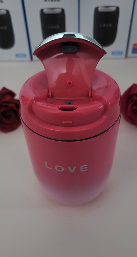 تراول ماگ ۳۰۰ میل طرح LOVE استیل دوجداره (گرادینت دورنگ)