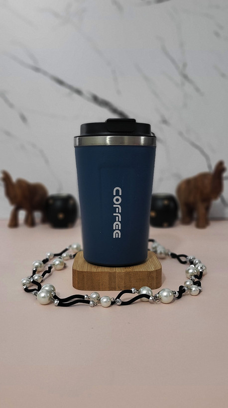 تراول ماگ استیل دوجداره ۵۰۰ میلیلیتری طرح COFFEE – لیوان مسافرتی گرم و سرد نگهدارنده