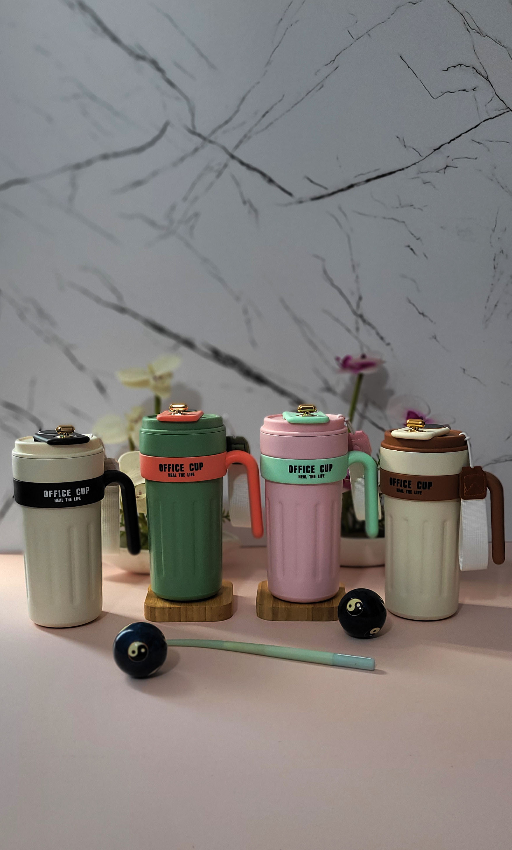 ماگ مسافرتی دسته‌دار ۶۵۰ میلی‌لیتر OFFICE CUP – تراول ماگ مخصوص محل کار و روزمره