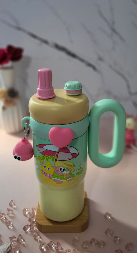 ماگ دستهدار فانتزی تامبلر طرح خرگوش PINK RABBIT 800 میل - سه طرح کیوت جدید ۲۰۲۵