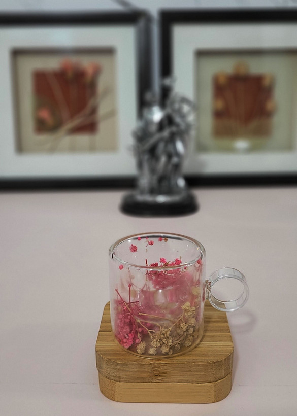 لیوان دوجداره گل خشک پیرکس