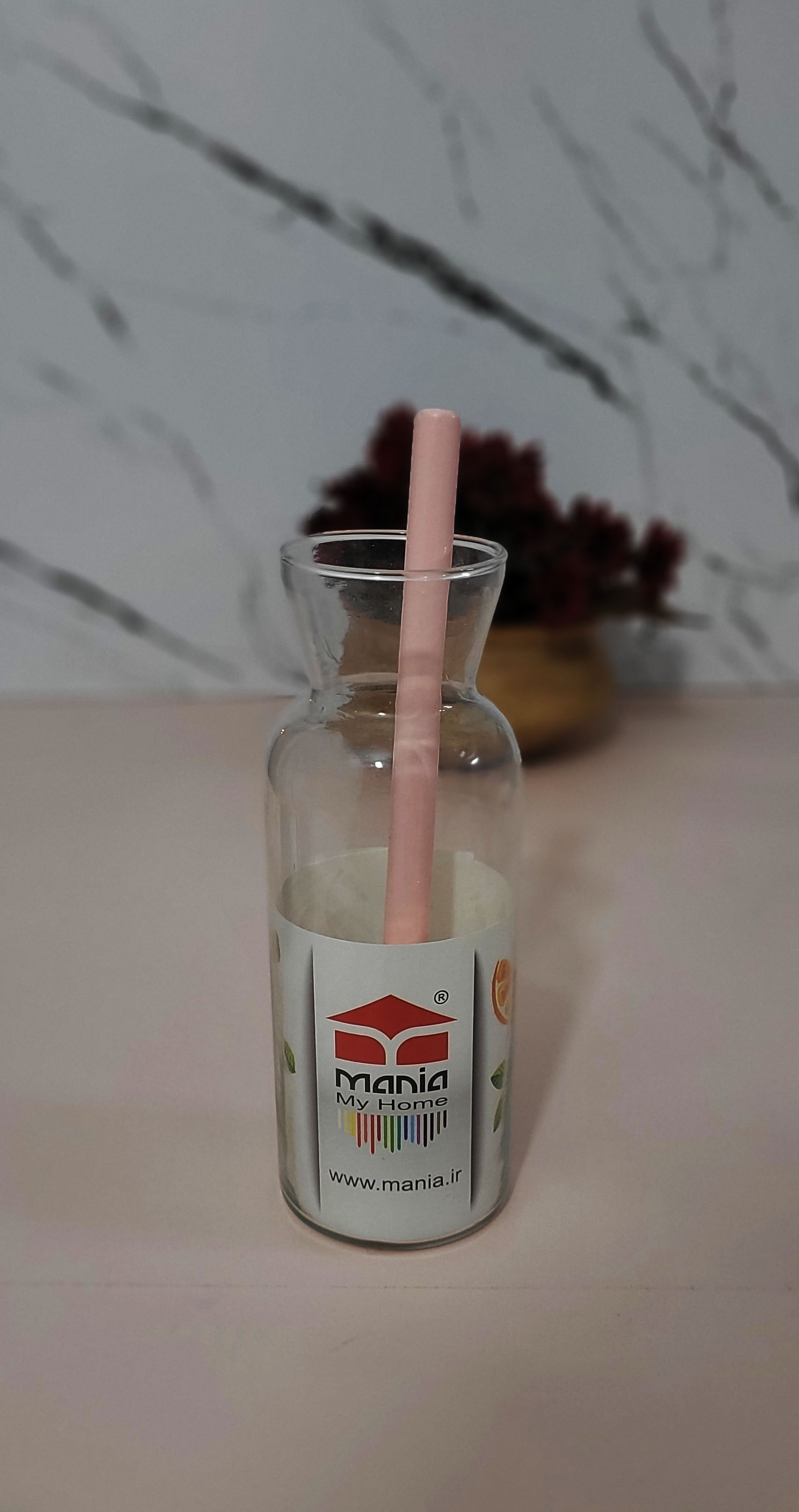 بطری شیشه ای نی دار